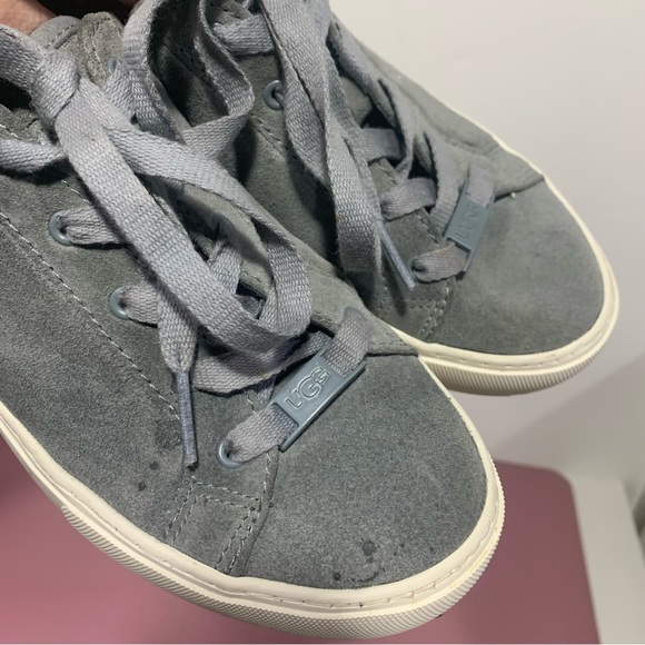 UGG Grey Suede Lace Up Platform Sneakers. Size 5 - Picture 6 of 10